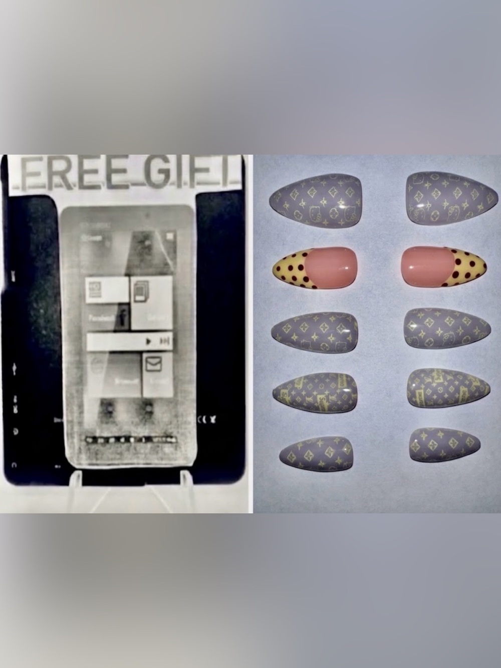 Look Beautiful luxury custom made reusable press on nails with free tablet